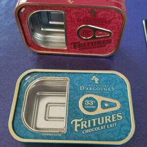 Decorative or storage tins 8-pc lot French and Italian New and Used